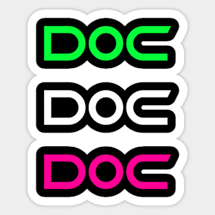 Colourful doc art Sticker